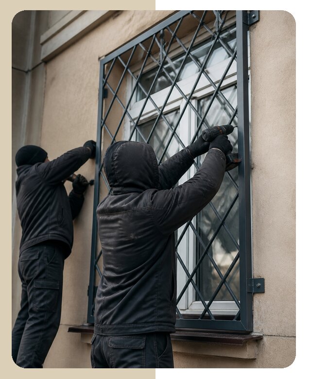 Установка антивандальных решеток на окна в Сланцах